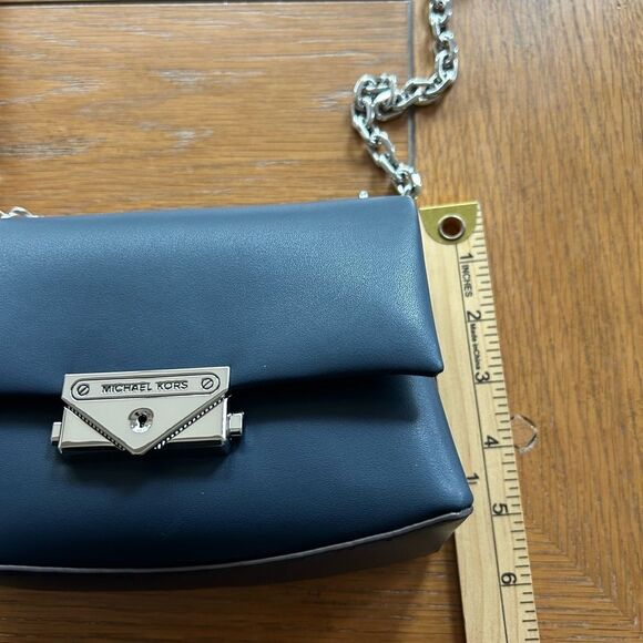Michael Kors Navy Crossbody/Shoulder Bag with Silver/Metal. New with tags. - Picture 7 of 9